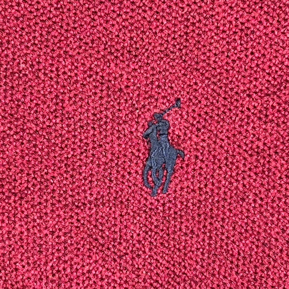 Polo Ralph Lauren 1/4 Zip Sweater Mens XL Red Pima Cotton Pullover Knit Pony - Picture 6 of 10